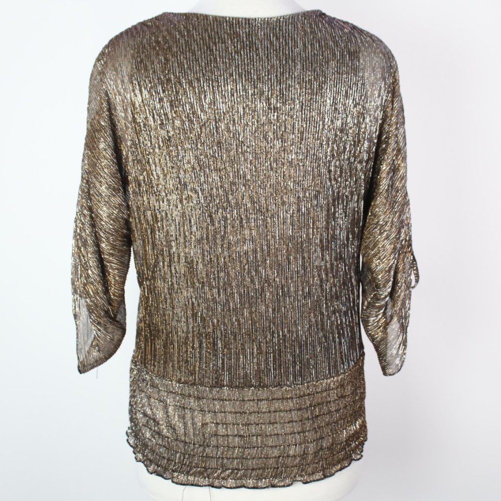 1. State Womens Small Smocked Cinched Sleeve Blouse Top - Picture 3 of 7